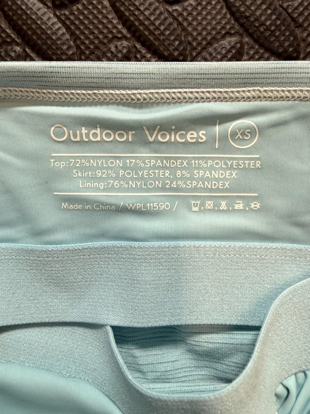 NWT Outdoor Voices Sporty Dress Blue Dust Multi Pleated Tennis XS - Picture 4 of 5